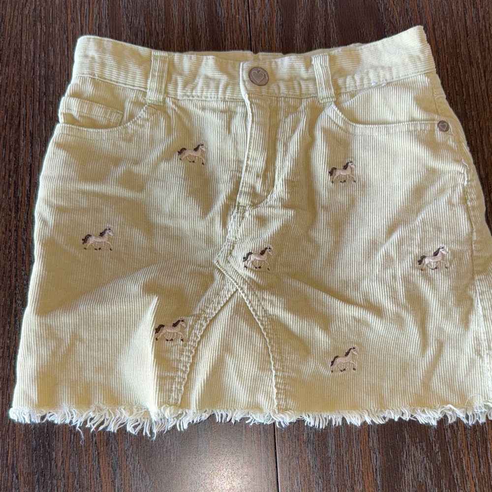 Gymboree Green Corduroy Skirt with built in shorts size 7